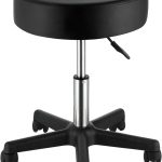 A wheeled, 400-pound weight-bearing, rotatable stool.